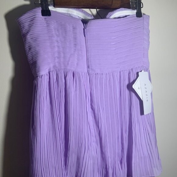 NWT Azazie Atelier Ruffled Tiered Isla Lilac Bridesmaid Maxi Dress - Size 8 - Picture 6 of 8
